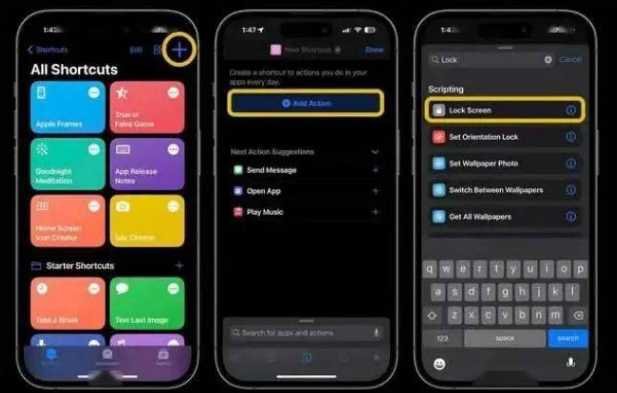 朔城苹果14锁屏维修店分享iPhone14升级iOS16.4后如何创建锁屏快捷方式 