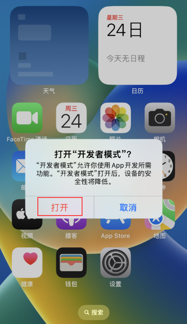 朔城苹果手机维修分享如何打开开发者模式 