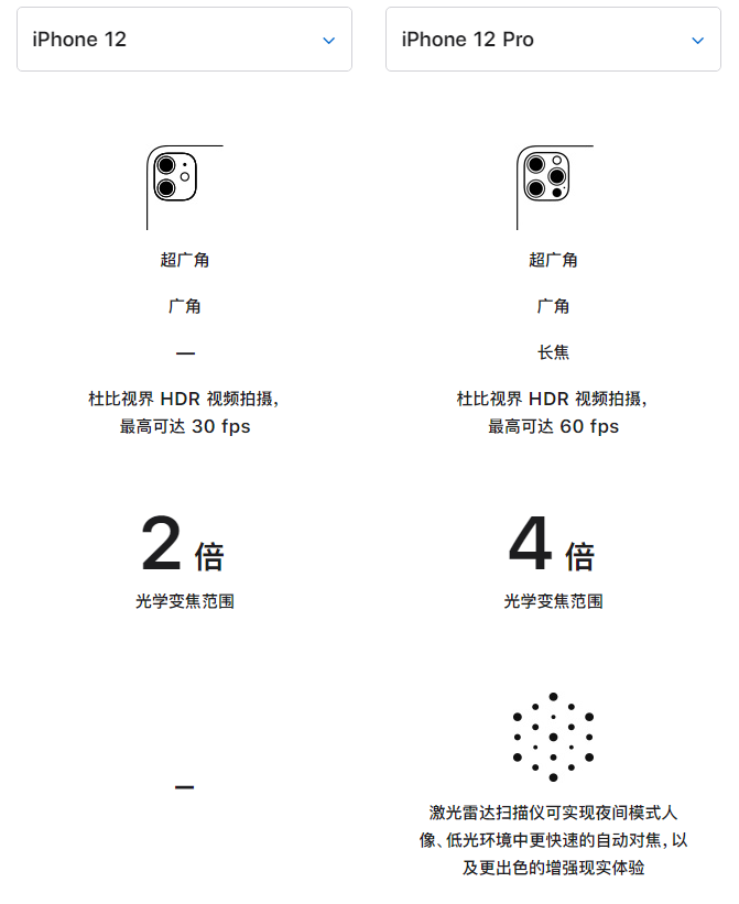 朔城苹果手机维修分享苹果 iPhone 12 与 iPhone 12 Pro 选哪款 